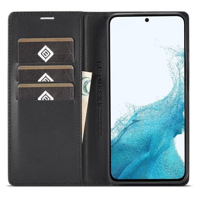 SKALO Samsung A15 5G LC.IMEEKE Carbon Fiber Plånboksfodral i PU-Läder - Svart