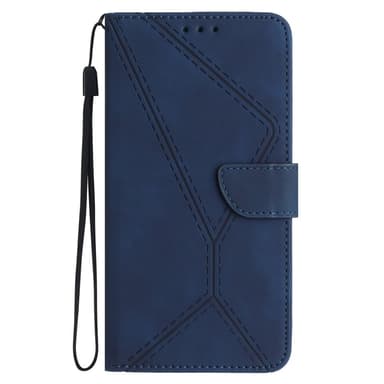 SKALO Samsung A15 4G Embossed Plånboksfodral i PU-Läder - Blå