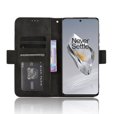 SKALO OnePlus 12R 5G 6-FACK Plånboksfodral - Svart