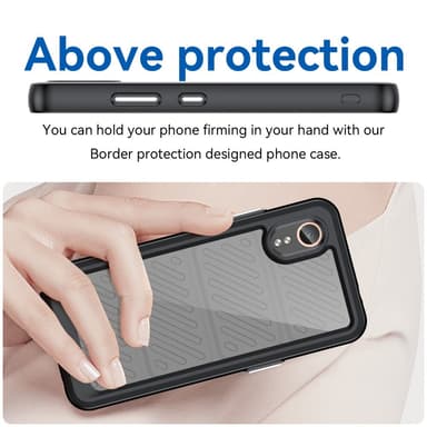 SKALO Samsung Xcover 7 Armor Hybrid Bumper Skal - Svart