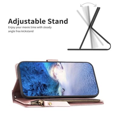 SKALO Xiaomi Redmi Note 13 4G Big Wallet 11-FACK Plånboksfodral - Roséguld