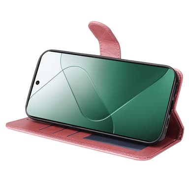SKALO Xiaomi 14 5G PU-Läder Plånboksfodral - Rosa
