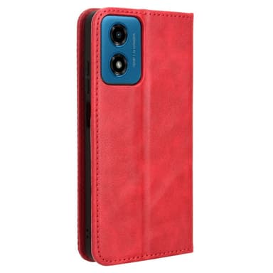 SKALO Motorola Moto G04 Embossed Premium Plånboksfodral - Röd