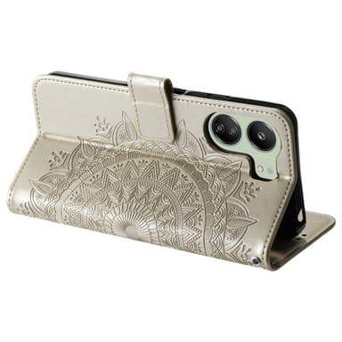 SKALO Xiaomi Redmi 13C 4G Mandala Plånboksfodral - Guld
