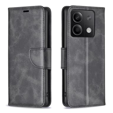 SKALO Xiaomi Redmi Note 13 4G Plånboksfodral i PU-Läder - Svart
