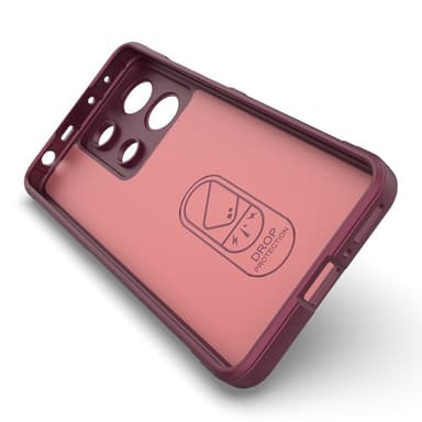 SKALO Xiaomi Redmi Note 13 4G Rugged Bumpers TPU-Skal - Vinröd