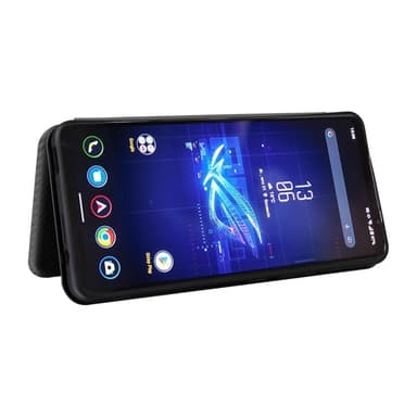 SKALO Asus ROG Phone 8 Pro 5G Carbon Fiber Plånboksfodral - Svart