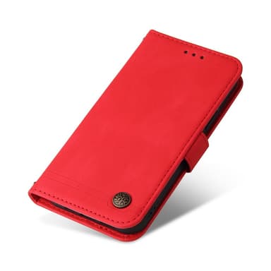 SKALO OnePlus 12R 5G Plånboksfodral i PU-Läder - Röd