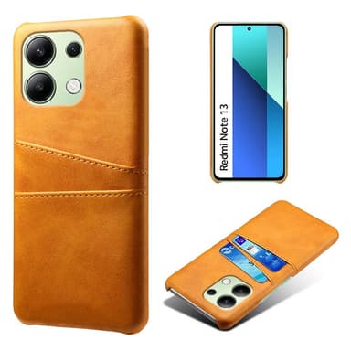 SKALO Xiaomi Redmi Note 13 4G PU-Läder Korthållare Skal - Brun