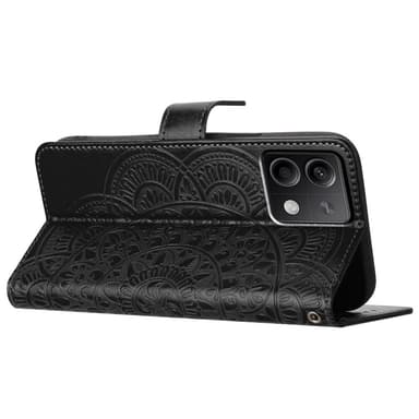 SKALO Xiaomi Redmi Note 13 5G Mandala Plånboksfodral - Svart