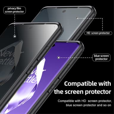 SKALO OnePlus 12R 5G TPU Clear Hybrid Skal - Svart