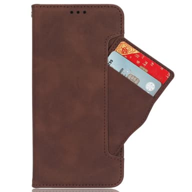 SKALO OnePlus 12R 5G 6-FACK Plånboksfodral - Brun