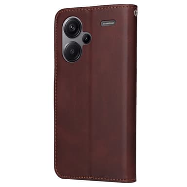 SKALO Xiaomi Redmi Note 13 Pro+ PU-Läder Plånboksfodral - Brun
