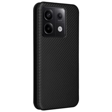 SKALO Xiaomi Redmi Note 13 Pro 5G Carbon Fiber Plånboksfodral - Svart