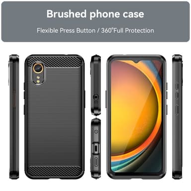 SKALO Samsung Xcover 7 Armor Carbon Stöttåligt TPU-skal - Svart