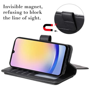 SKALO Samsung A25 5G 10-FACK Plånboksfodral - Svart