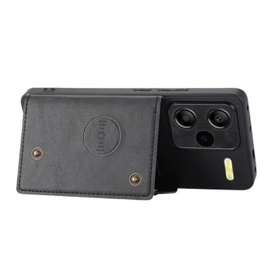 SKALO Xiaomi Redmi Note 13 Pro+ PU-Läder Korthållare Skal - Svart