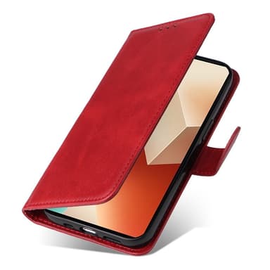 SKALO Xiaomi Redmi Note 13 5G PU-Läder Plånboksfodral - Röd