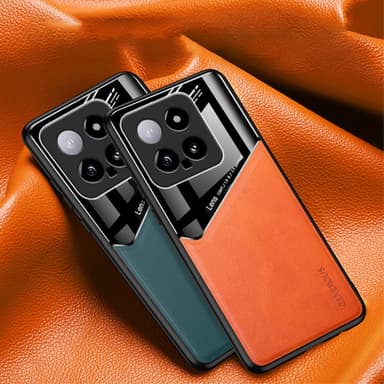 SKALO Xiaomi 14 5G The-V PU-Läder Hybrid Skal - Orange