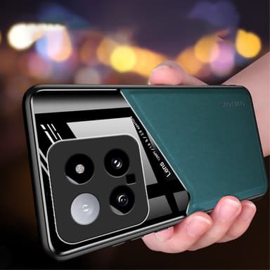 SKALO Xiaomi 14 5G The-V PU-Läder Hybrid Skal - Orange