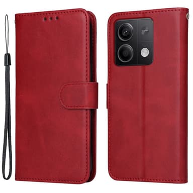 SKALO Xiaomi Redmi Note 13 5G PU-Läder Plånboksfodral - Röd
