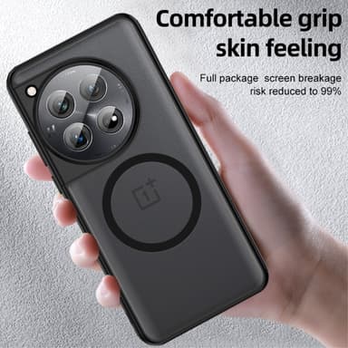 SKALO OnePlus 12 5G TPU Hybrid Magnetring Skal - Transparent