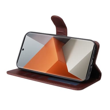 SKALO Xiaomi Redmi Note 13 Pro+ PU-Läder Plånboksfodral - Brun