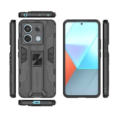 SKALO Xiaomi Redmi Note 13 Pro 5G Armor Hybrid BIBERCAS Skal - Svart