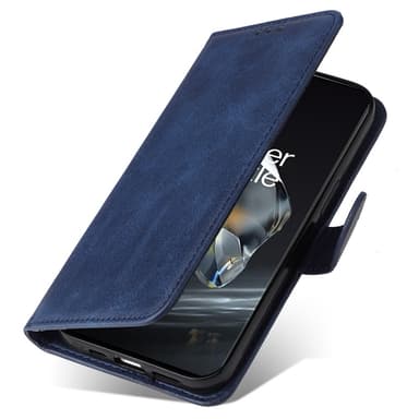 SKALO OnePlus 12 5G PU-Läder Plånboksfodral - Blå