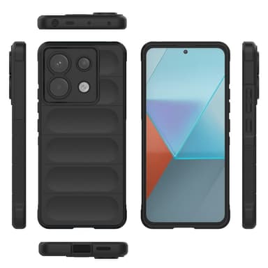 SKALO Xiaomi Redmi Note 13 Pro 5G Puffer Bumper TPU-Skal - Svart