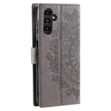 SKALO Samsung A25 5G Mandala Plånboksfodral - Grå