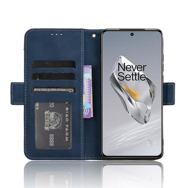 SKALO OnePlus 12R 5G 6-FACK Plånboksfodral - Blå