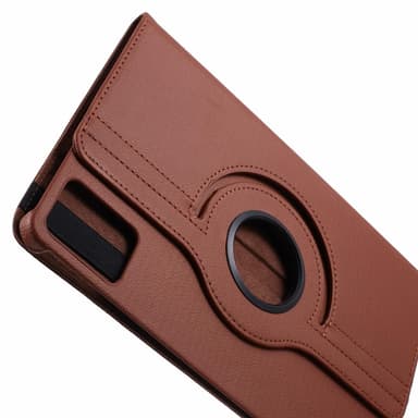 SKALO Lenovo Tab M11 360 Litchi Fodral - Brun