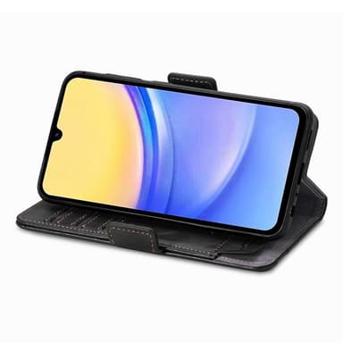 SKALO Samsung A15 5G CASENEO 002 Series Premium PU-Läder Plånbok - Svart