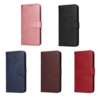 SKALO Samsung A25 5G PU-Läder Plånboksfodral - Svart