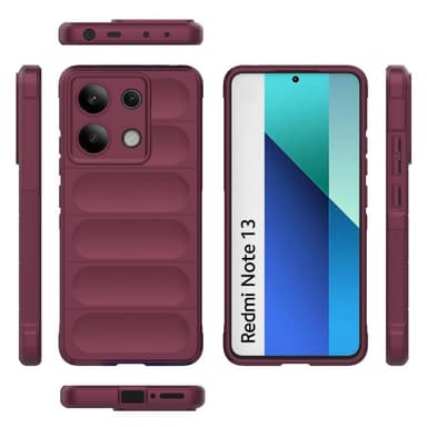 SKALO Xiaomi Redmi Note 13 4G Rugged Bumpers TPU-Skal - Vinröd