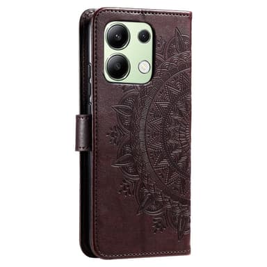 SKALO Xiaomi Redmi Note 13 4G Mandala Plånboksfodral - Brun