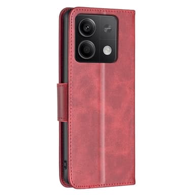 SKALO Xiaomi Redmi Note 13 4G Plånboksfodral i PU-Läder - Röd