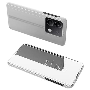 SKALO Xiaomi Redmi Note 13 Pro 5G Clear View Spegel fodral - Silver