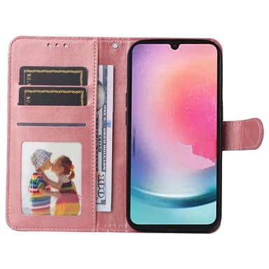 SKALO Samsung A25 5G PU-Läder Plånboksfodral - Rosa