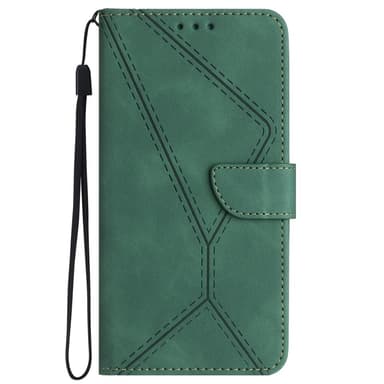 SKALO Motorola Moto G04 Embossed Plånboksfodral i PU-Läder - Grön