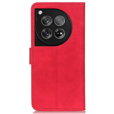 SKALO OnePlus 12 5G KHAZNEH Plånboksfodral i PU-Läder - Röd