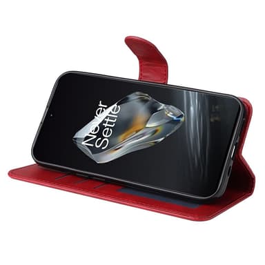 SKALO OnePlus 12 5G PU-Läder Plånboksfodral - Röd