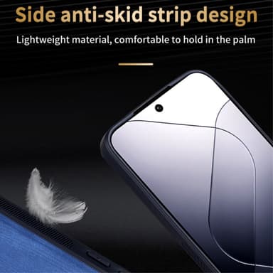 SKALO Xiaomi 14 5G AZNS PU-Läder Skal - Svart