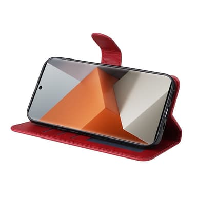 SKALO Xiaomi Redmi Note 13 Pro+ PU-Läder Plånboksfodral - Röd