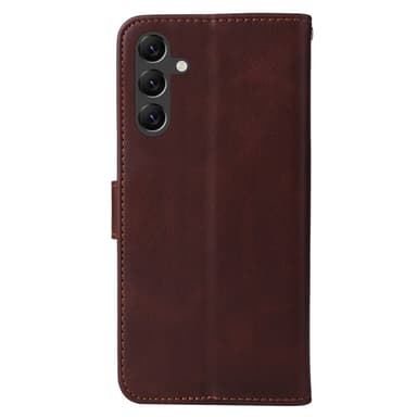 SKALO Samsung A15 5G PU-Läder Plånboksfodral - Brun