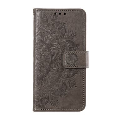SKALO Xiaomi Redmi Note 13 4G Mandala Plånboksfodral - Grå