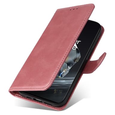 SKALO OnePlus 12 5G PU-Läder Plånboksfodral - Rosa