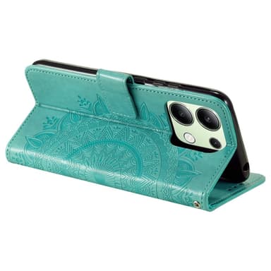 SKALO Xiaomi Redmi Note 13 4G Mandala Plånboksfodral - Turkos