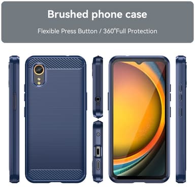 SKALO Samsung Xcover 7 Armor Carbon Stöttåligt TPU-skal - Blå